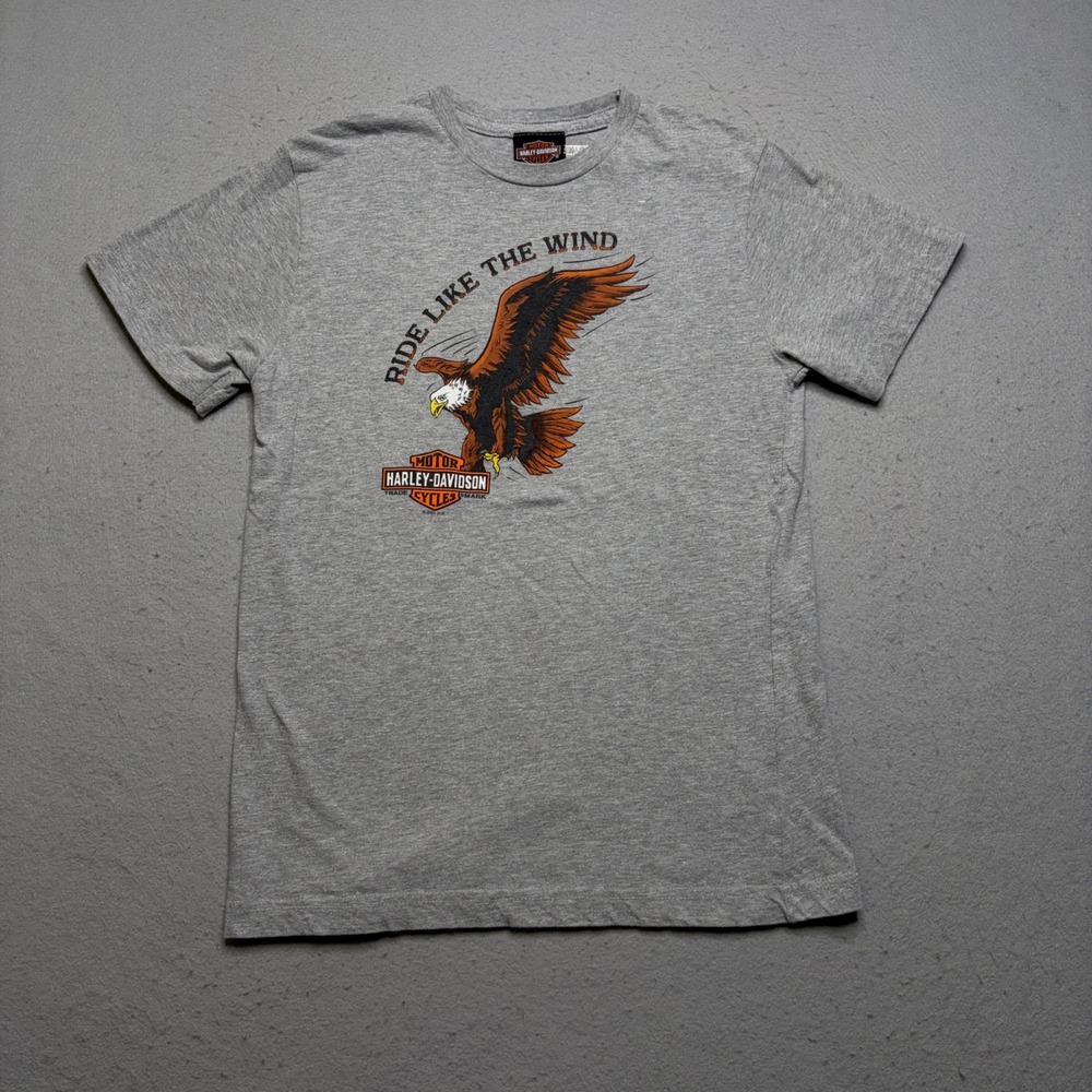 Harley-Davidson Graphic T-Shirt Kids Youth L Ride Like The Wind Deadwood Y2K